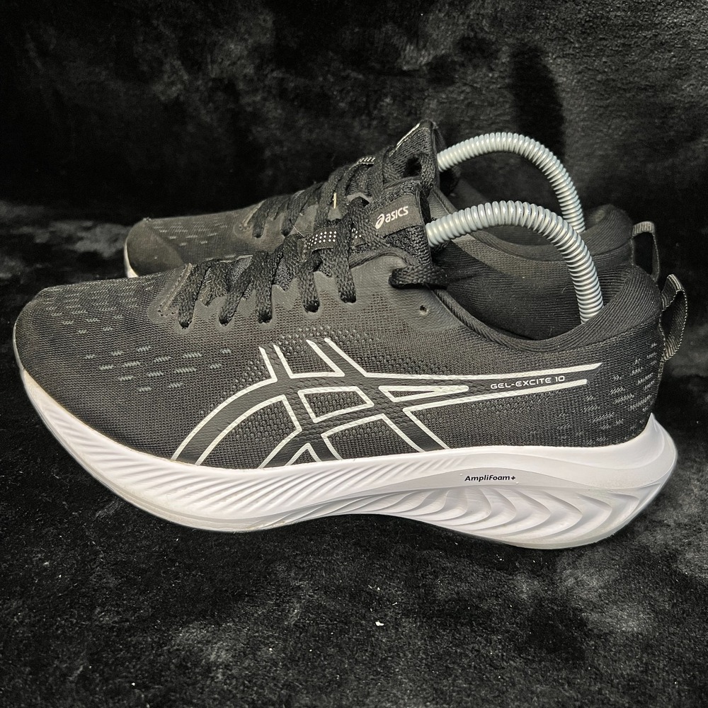 Asics Gel-Excite 10 1012B420 Womens 8.5 Wide Running Shoes Black White Sneaker